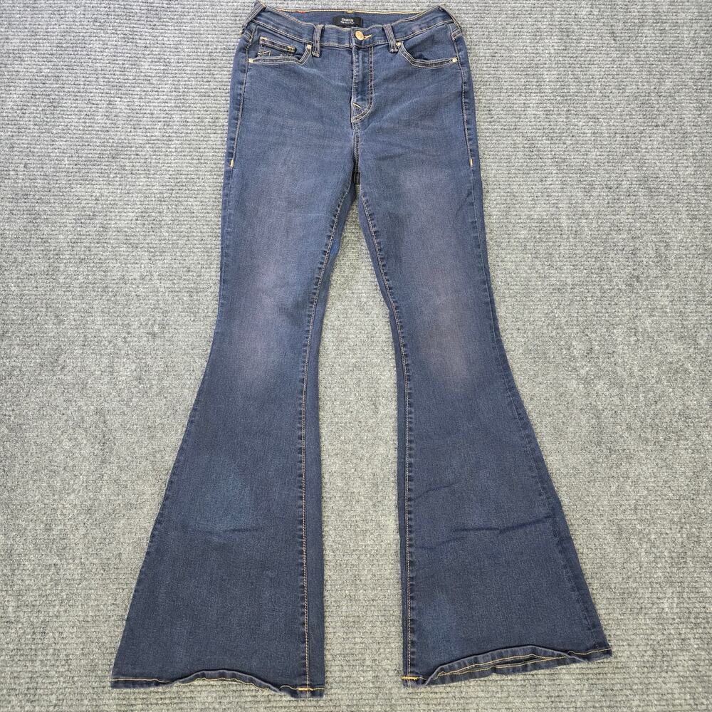 True Religion Charlie Flare Jeans Womens 27x32 Blue High Rise Stretch